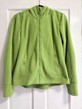 Calvin Klein Performance Lime Green Fleece Full-Zip Hoodie
